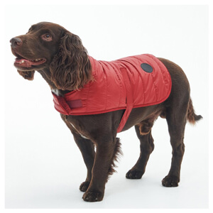 Barbour Baffle Quilted Dog Coat - Wine